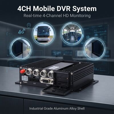 4 κανάλια κινητό DVR με GPS Tracker και 1080P κάμερα αυτοκινήτου για το σύστημα ασφαλείας λεωφορείου