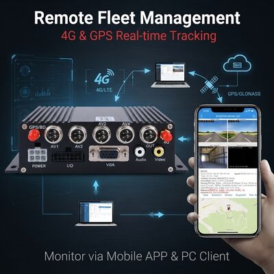 4 κανάλια κινητό DVR με GPS Tracker και 1080P κάμερα αυτοκινήτου για το σύστημα ασφαλείας λεωφορείου