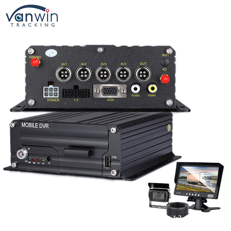Οχήμα 1080P H.265 4CH SD Car Mobile DVR Dash Cam Recorder