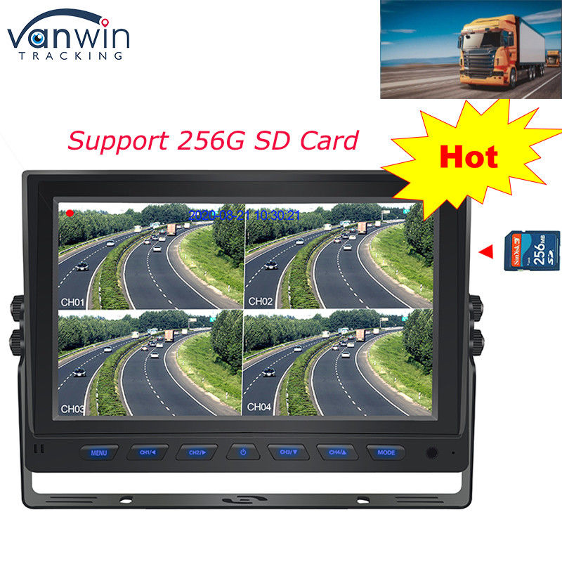 7 ιντσών GPS σε πραγματικό χρόνο 4G AHD 4CH Monitor TFT Car Monitor Display για αυτοκίνητο λεωφορείο φορτηγό