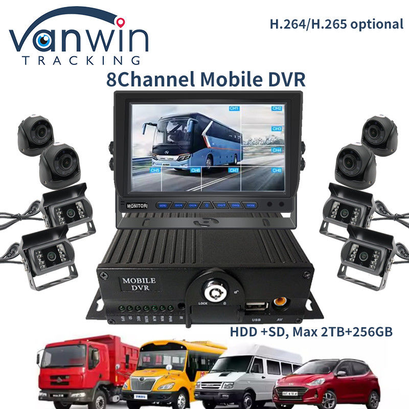 8 κανάλι 1080P AHD κινητό DVR οχήματος CCTV MDVR 2TB HDD για φορτηγό ταξί λεωφορείο