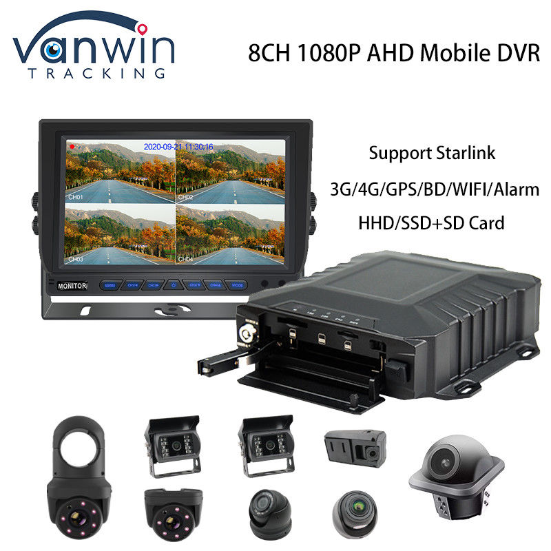 4G Starlink 1080P AHD 8 Channel Αυτοκίνητα CCTV MDVR GPS 4G WIFI Σύστημα κάμερας Mobile DVR