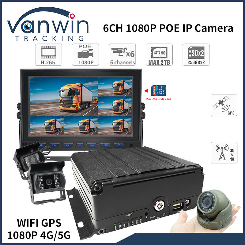 4G 6 Channel H. 265 HDD Car Mobile DVR για κάμερες ασφαλείας οχήματος