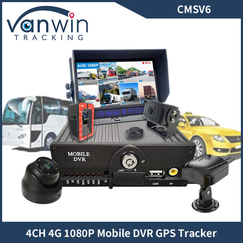 4CH Διπλή κάρτα SD GPS MDVR κάμερα με 4G WiFi Mobile DVR Σύστημα ασφαλείας σχολικού λεωφορείου