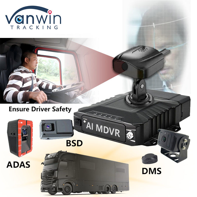 H.265 8CH HDD Mobile DVR Advanced Driving DSM ADAS BSD AI Περπατητικό Σύστημα Παρακολούθησης αισθητήρων