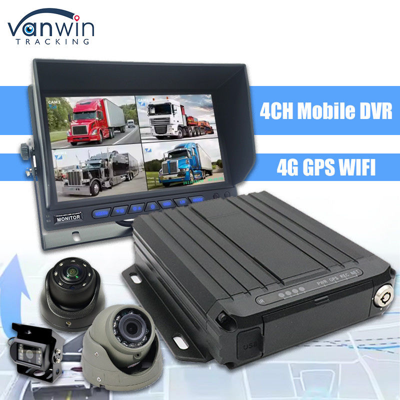 OEM ODM Real Time 4CH GPS Mobile DVR με 4G 1080P WiFi Διπλή κάρτα SD MDVR για λεωφορείο