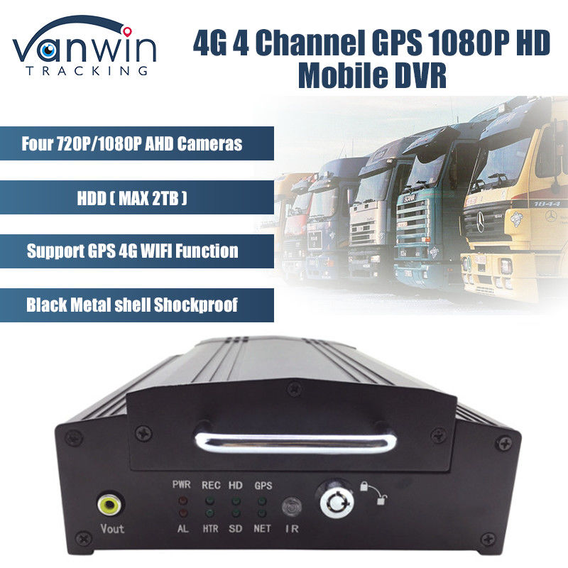 4CH 4G HDD Mobile DVR GPS WiFi Live Video Αυτοκίνητο CCTV DVR Φορτηγό Σύστημα Cmsv6