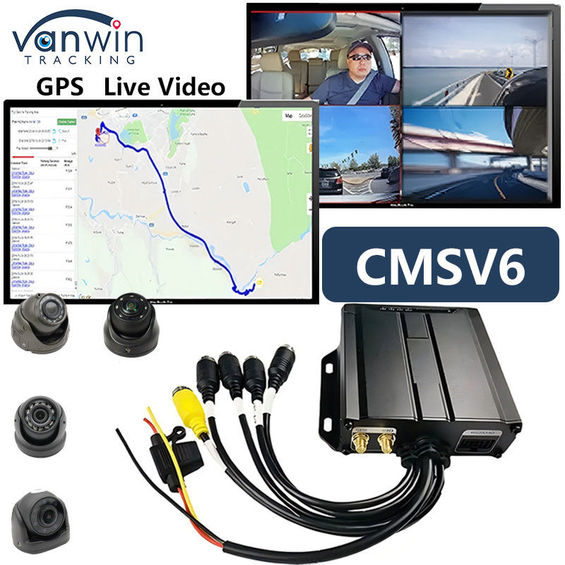 4CH Διπλή κάρτα SD κινητό DVR Μίνι μεγέθους αυτοκίνητο Μαύρο κουτί στο όχημα CCTV 4G GPS MDVR
