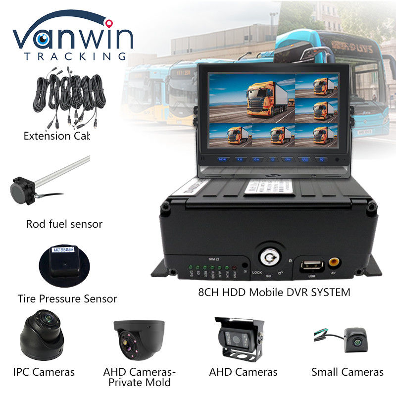 Full HD 1080P 8CH Mobile DVR H.265 CMSV6 Οδηγός λεωφορείου 4G Wifi MDVR Καμερα αυτοκινήτου Λεωφορείο