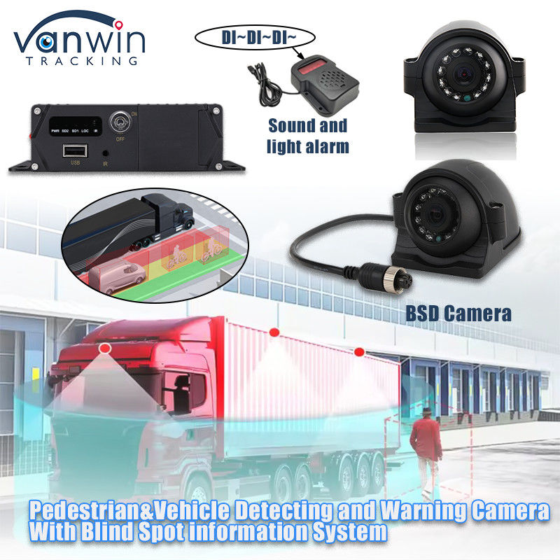 1080P AHD IP69K BSD AI κάμερα σύστημα ανίχνευσης τυφλού σημείου Βοήθεια με συναγερμό ήχου και φωτός