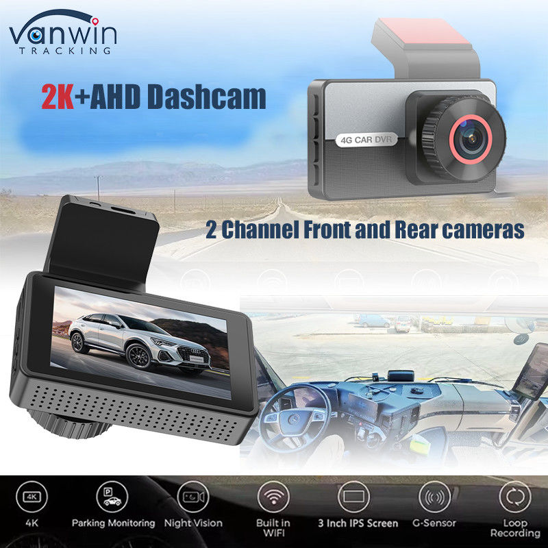 2K 1080P Dual Dash Cam WiFi APP Control Νυχτερινή όραση Παρακολούθηση στάθμευσης G-sensor για αυτοκίνητο