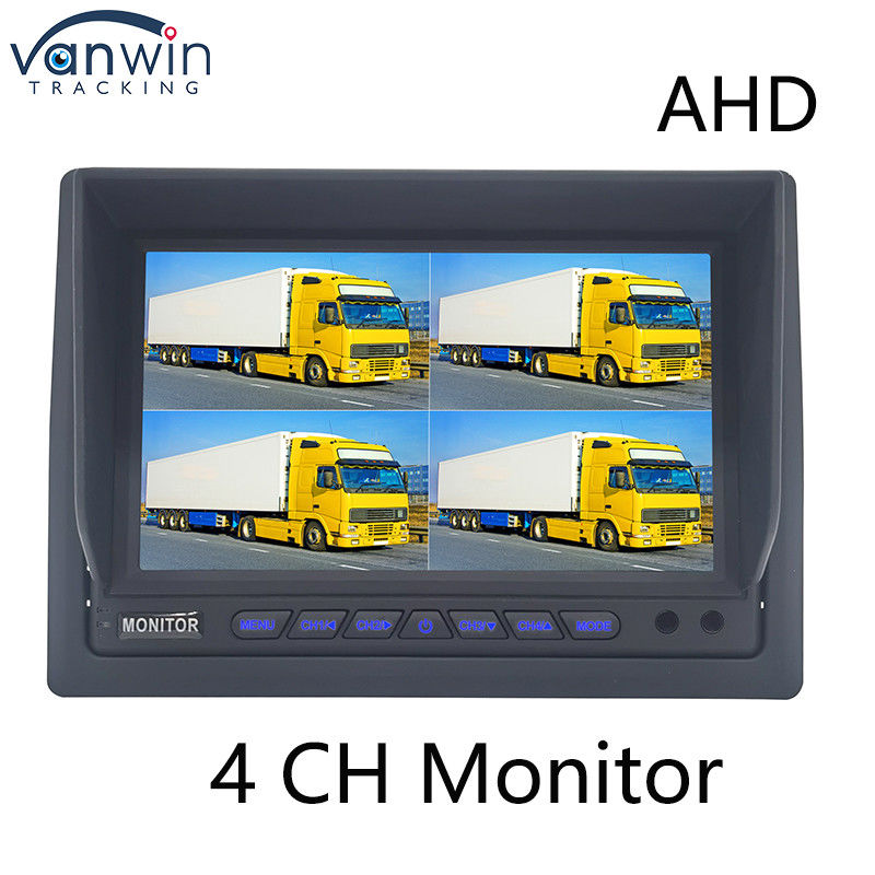 AHD Monitor 4 Channel 7 Inch Full HD1080P MDVR Διαχωρισμένη οθόνη οθόνη αυτοκινήτου για όχημα