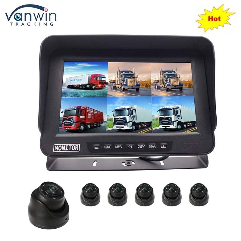 AHD 1080P MDVR Monitor 10,1 ίντσες 6 κανάλια Αδιάβροχη Μοιρασμένη Οθόνη Monitor SD κάρτα για οχήματα