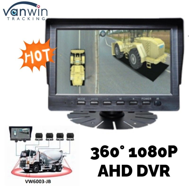360 μοίρες AHD DVR 7 / 9 / 10,1 ιντσών Συστημα καταγραφής κάμερας αυτοκινήτου για φορτηγά λεωφορεία