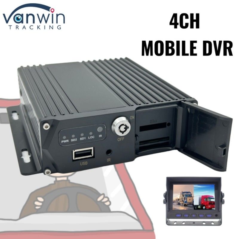 4 κανάλια κάρτα SD κινητή κάρτα DVR διπλή κάρτα διπλή αναμονή για παρακολούθηση οχήματος