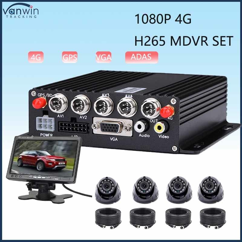 4CH MDVR ADAS με GPS 4G Wi-fi HDD Προαιρετικό φορτηγό παρακολούθησης χρόνου
