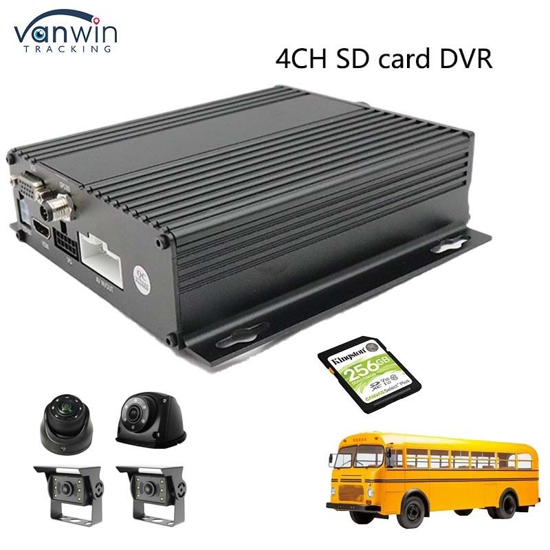 4 κανάλια AHD 1080P SD κάρτα 256G κινητό DVR με USB VGA Port για φορτηγό Security DVR Recorder