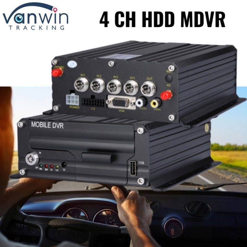 4CH 1080P DVR σύστημα διαχείρισης στόλου HDD ψηφιακό καταγραφέα βίντεο με 4G GPS Vehicle Tracker