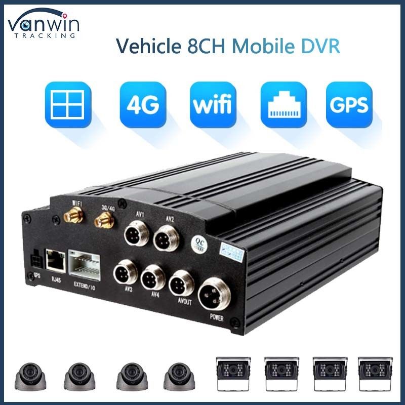 8 κανάλια κινητό DVR 1080P 4G GPS WIFI HDD κάρτα DVR Full HD κάμερες αυτοκινήτου για το λεωφορείο της πόλης