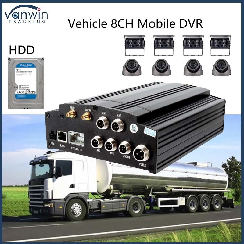 8CH Αυτοκίνητο 1080P H. 265 HDD Κινητό DVR Φορτηγό MDVR Απομακρυσμένο όχημα παρακολούθησης MDVR