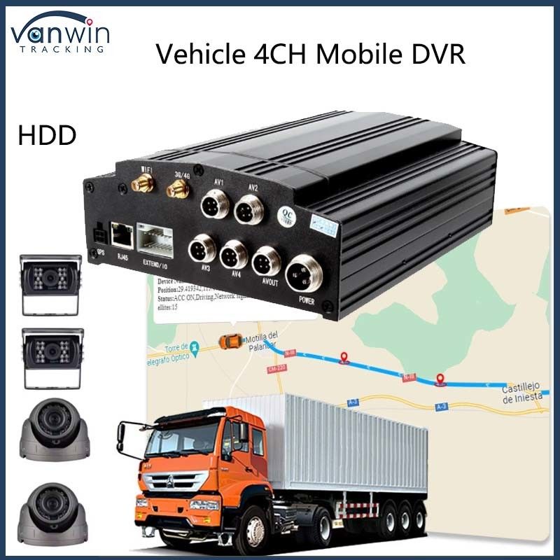 4 κανάλια κινητό DVR 4G GPS WIFI HDD 1080P AHD κάρτα DVR για λεωφορεία πόλης