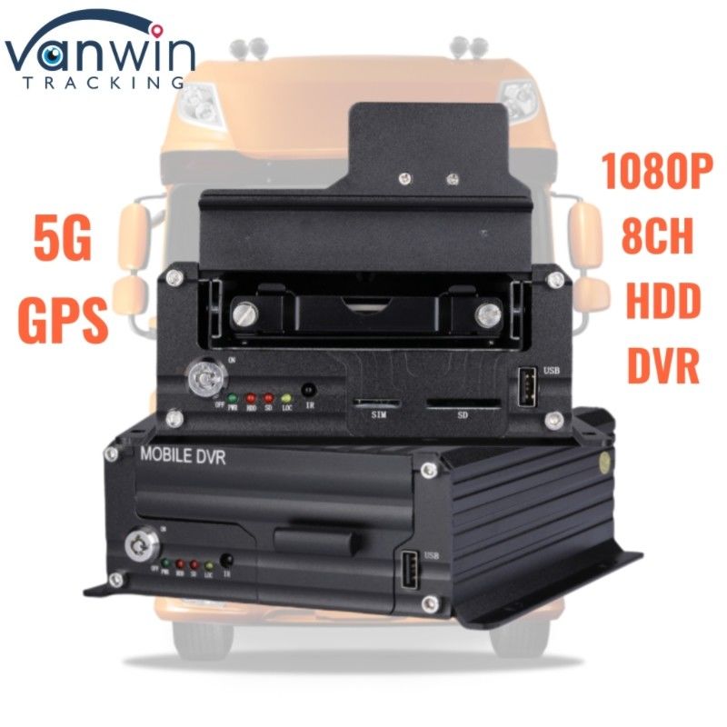 1080P 8CH σκληρός δίσκος DVR 5G GPS Tracker Μεγάλο χώρο αποθήκευσης Σύστημα παρακολούθησης οχημάτων για την ασφάλεια του στόλου