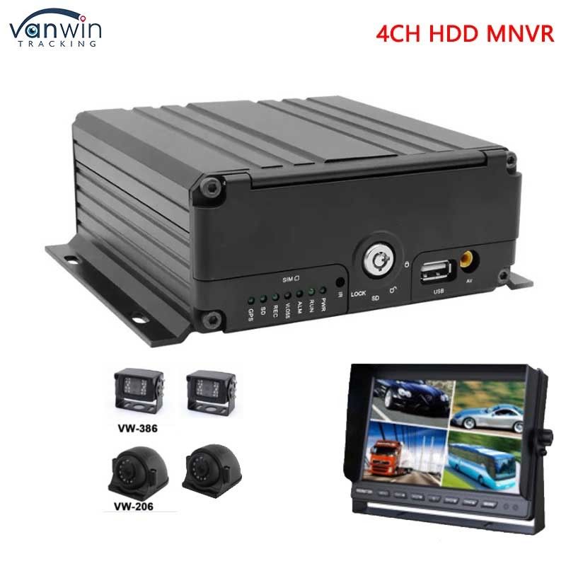 4CH 1080P AHD 3G 4G WIFI και GPS SD HHD Mobile NVR για λεωφορείο / φορτηγό / ταξί