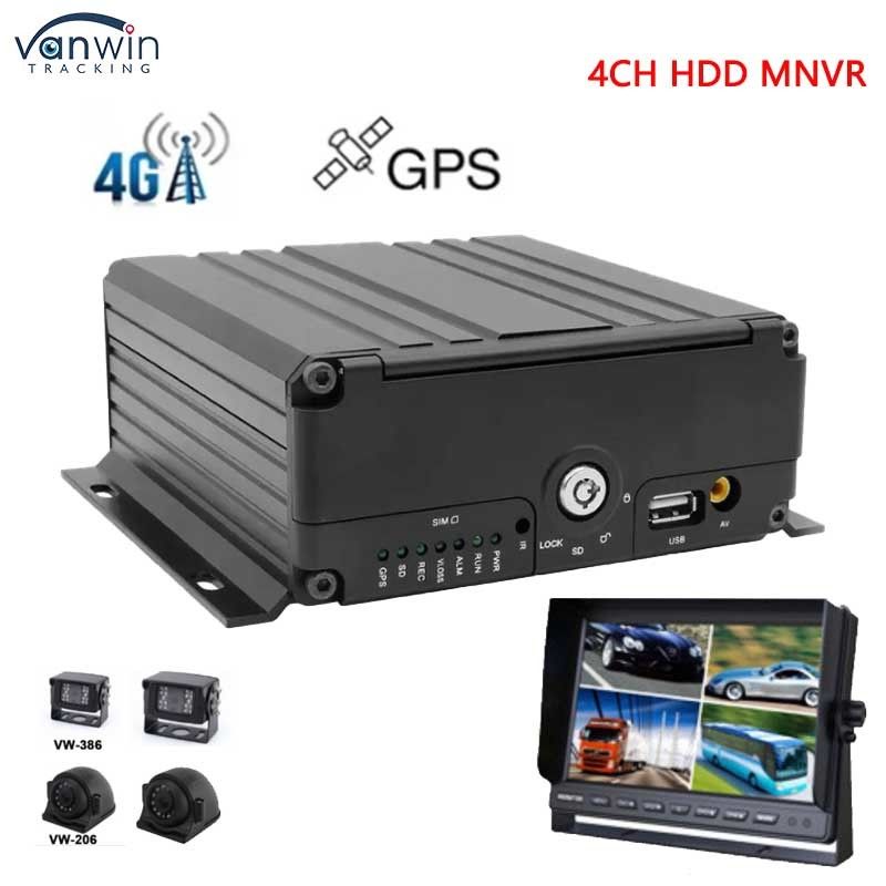 4 κανάλια κινητή NVR με 1080P Απομακρυσμένη 3G 4G GPS Wi-Fi Παρακολούθηση δικτύου οχημάτων λεωφορείων φορτηγών
