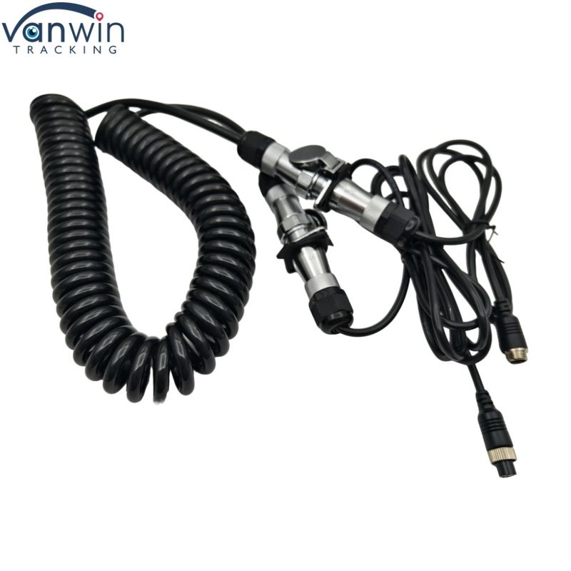 4Pin Αδιάβροχο καλώδιο ρυμουλκούμενου 12V Ηλεκτρονική καμερα καλωδίου για διπλό φορτηγό λεωφορείο τρακτέρ κάμερες οπίσθιας θέσης