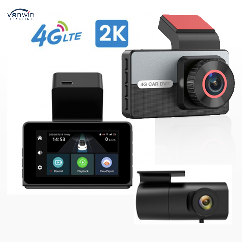 Προηγμένη Dash Camera 2K 4G SIM Card Διπλού Φακού GPS Νυχτερινής Όρασης WDR Λειτουργίες Εγγραφής Loop Συμβατή με Έξυπνα Αυτοκίνητα VW Android IPS