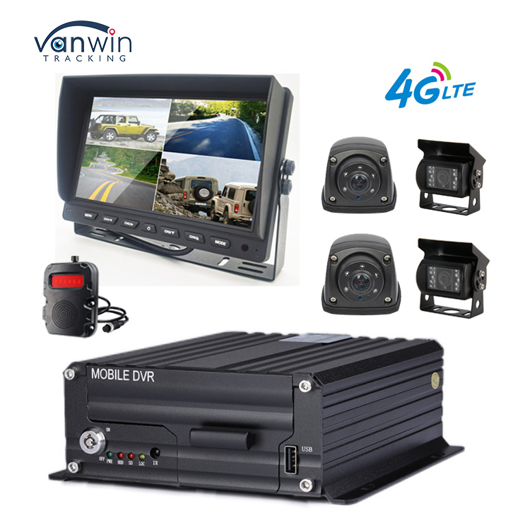 1080P 4CH MDVR Κάμερα Αδιάβροχη 7 ιντσών Οθόνη MDVR Recorder 4G GPS Κάμερα Εφεδρείας Όπισθεν Οχήματος Λεωφορείου Φορτηγού Αυτοκινήτου Βοήθεια Οπισθοπορείας